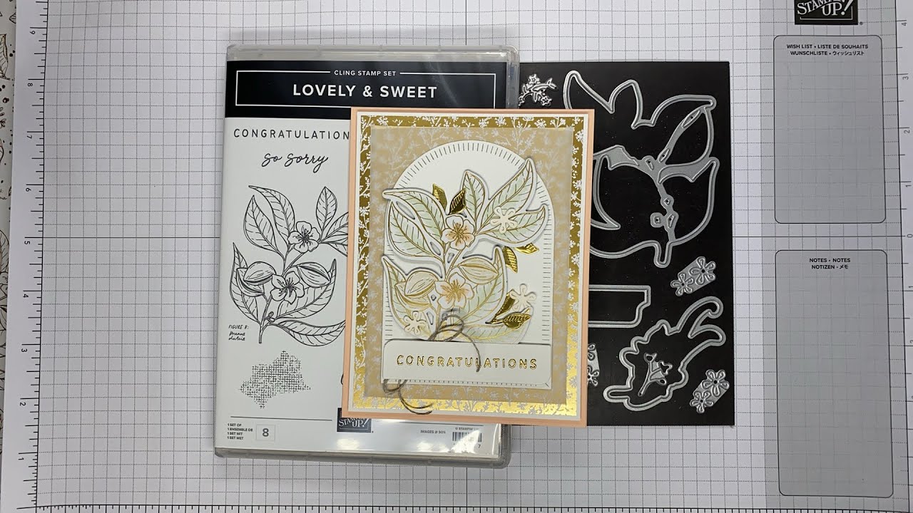 Stampin’ Up! Lovely & Sweet Congratulations Card Tutorial #designerseriespaper #diy #cardmaking