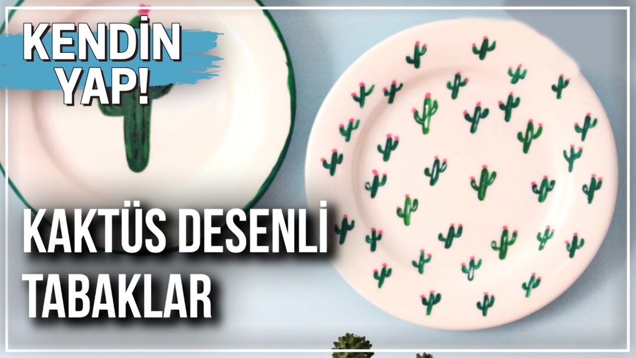 Kaktüs Desenli Tabaklar | Kendin Yap! | Evim Dergisi