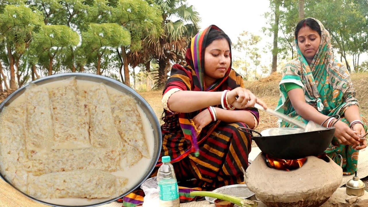 দুধক্ষীরের পাটিসাপটা!!সম্পূর্ণ গ্রাম্য পদ্ধতিতে মাটির চুলায় তৈরি এই পিঠার স্বাদ খেলে ভুলতে পারবেন না