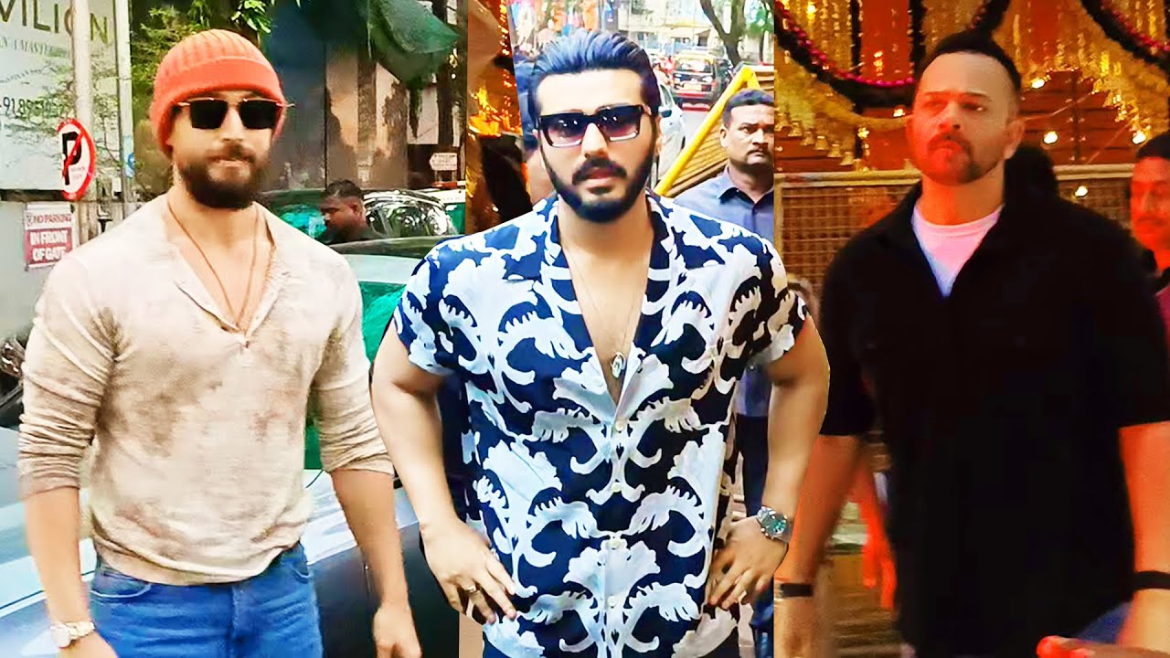 Ajay Devgan, Tiger Shroff & Rohit Shetty Arrive At Raj Thackeray House For Singham Returns Promotion