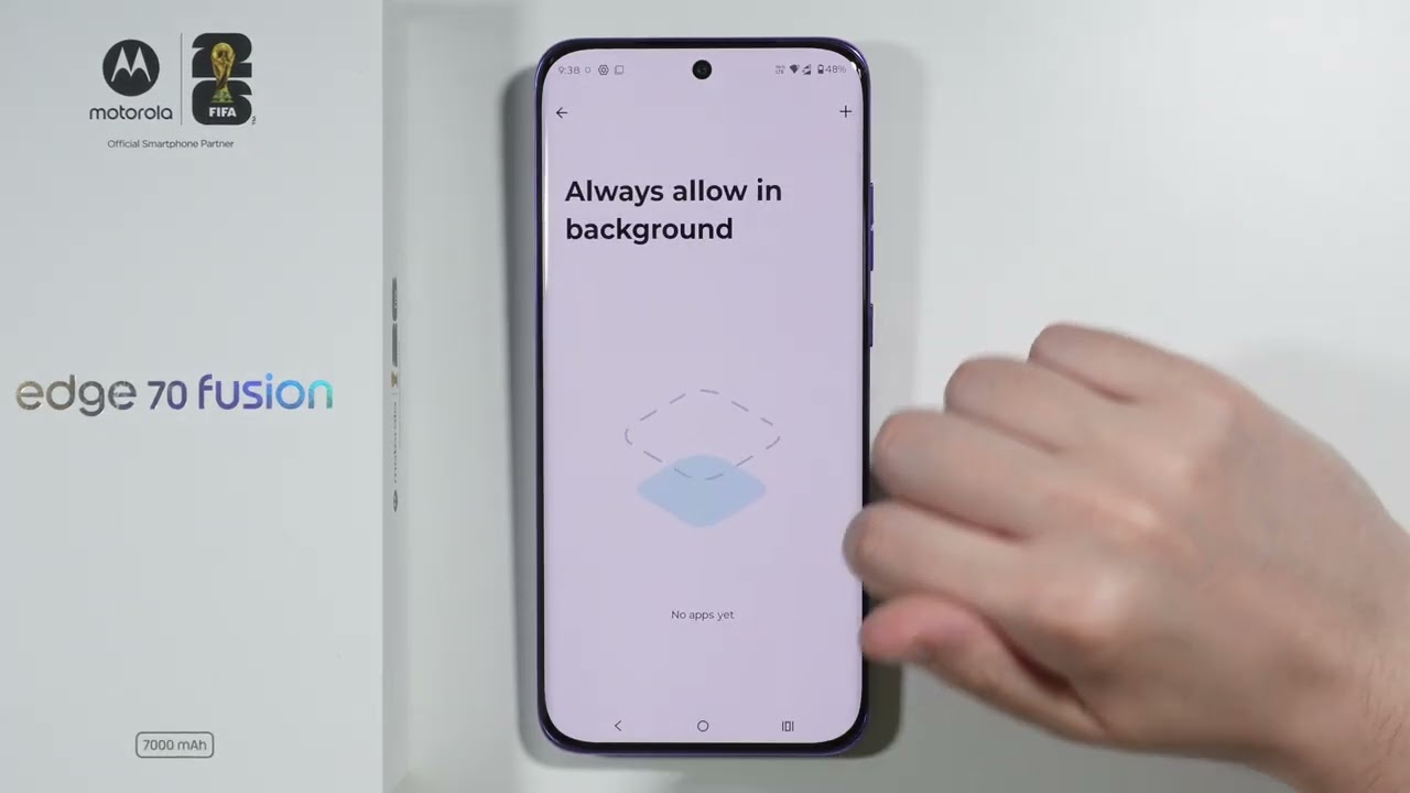Motorola Edge 70 Fusion: Как включить/выключить менеджер фоновых приложений для управления батареей