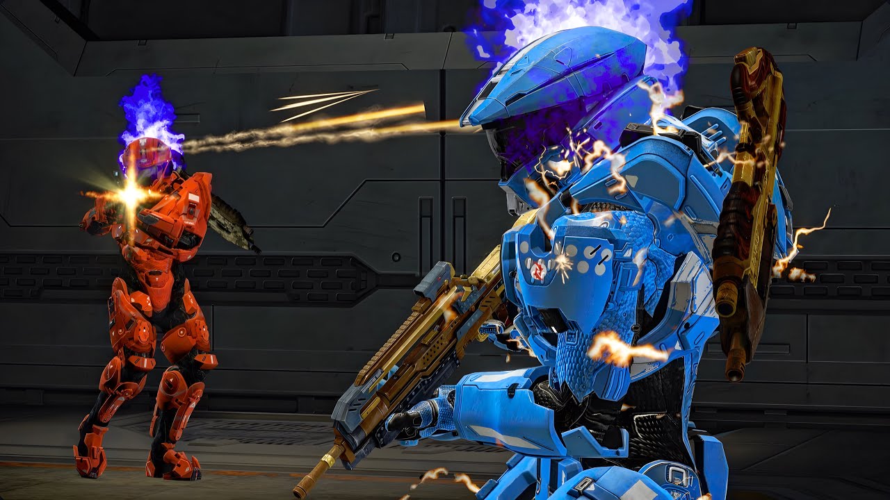 Halo 4 MCC - Big Team Legendary Slayer on Longbow vs Group