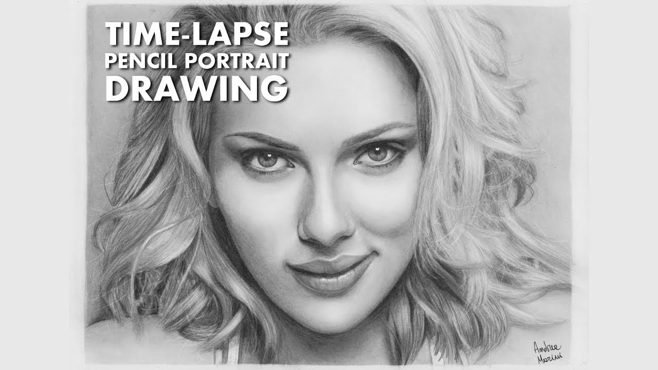 Ritratto a Matita - Pencil Drawing - Scarlett Johansson Portrait Time-Lapse