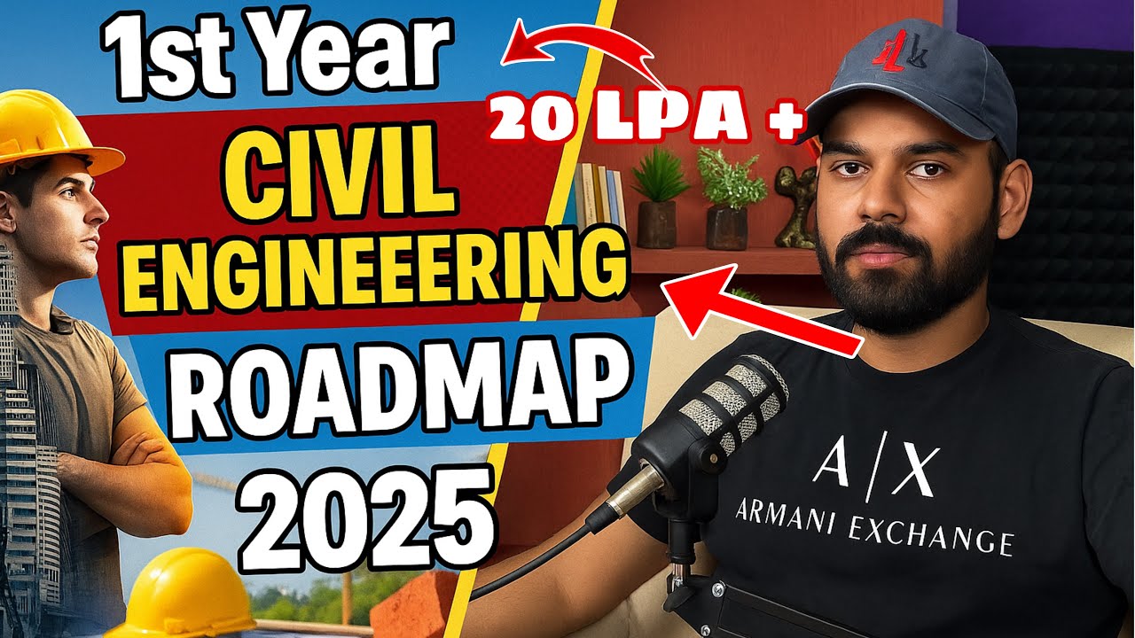 1st Year Civil Engineering Roadmap 2025 | Complete Guide: Skills, Software, Books & Career Tips