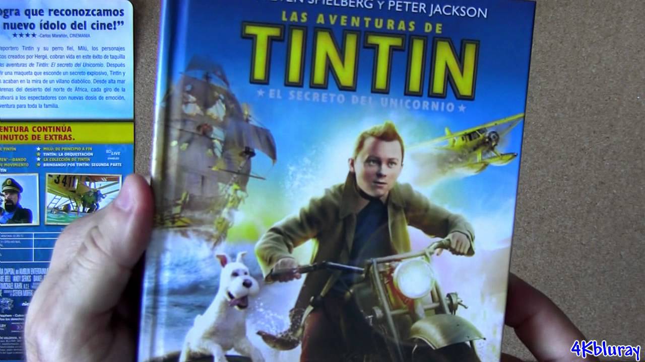Digibook The Adventures of Tintin blu-ray Region FREE Import Spain BIGGER SIZE