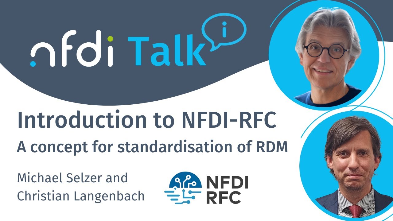 NFDITalk (2 February 2026): Introduction to NFDI-RFC - A concept for standardisation of RDM