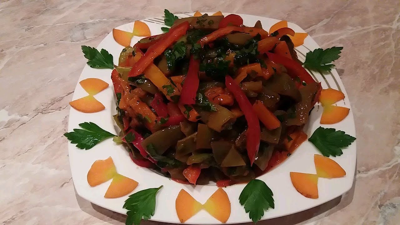 Ketcuplu lobya salatı yemisinizmi?. Салат стручковая фасоль c кетчупом. Taze fasulye salatası