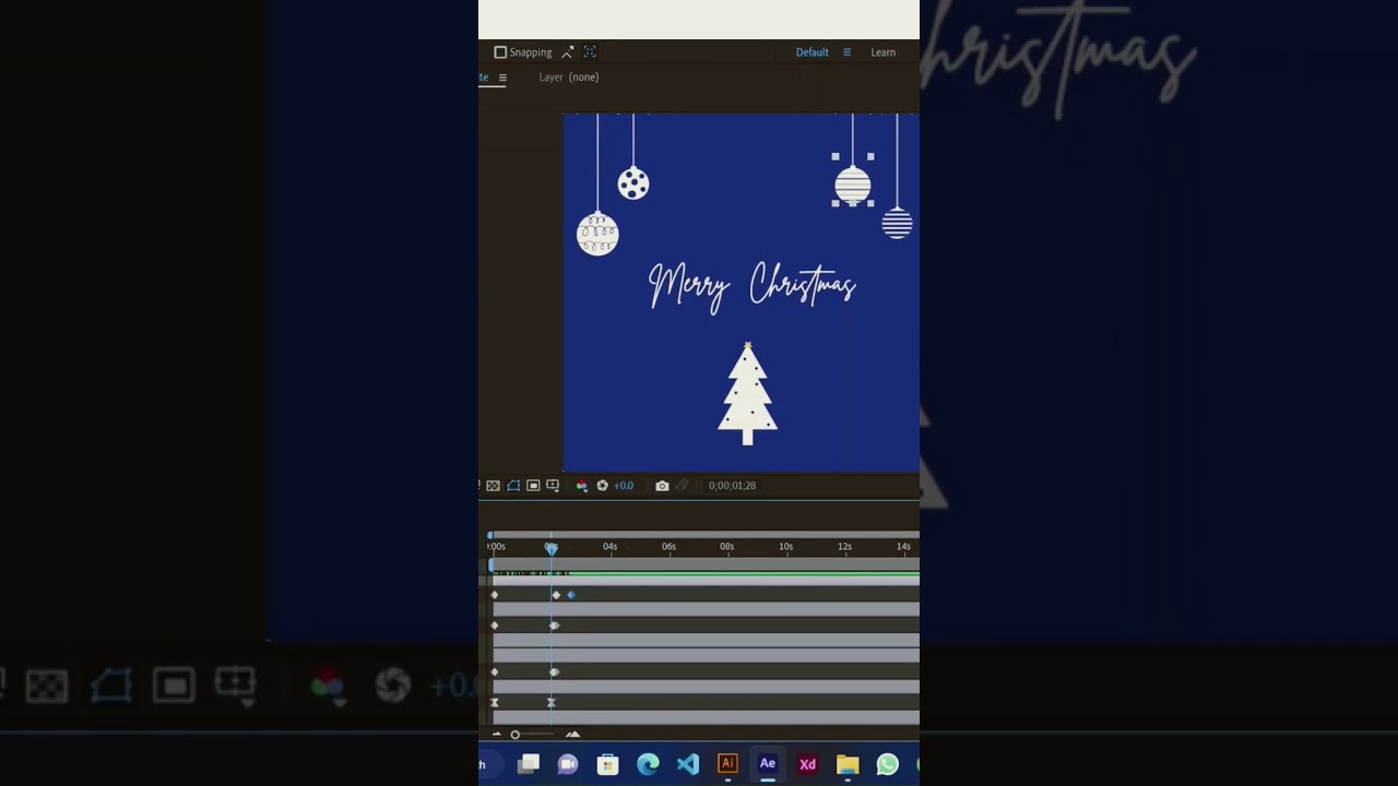 christmas animation on Adobe after effects #aftereffects #adobe #animation