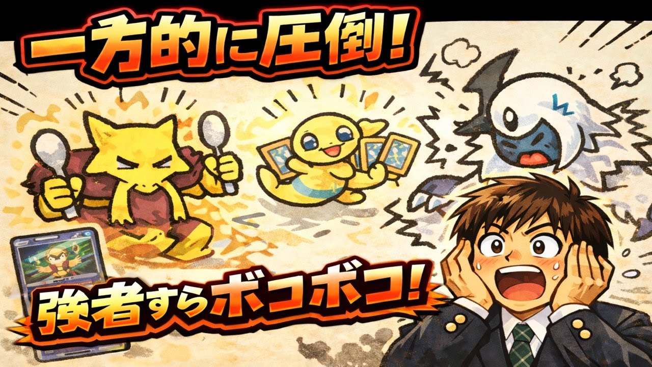 ポケカ部（フーディンVSメガアブソル）ハンドパワーと逃げ足が強すぎる
