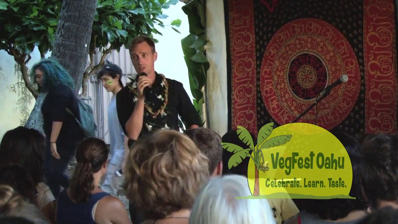 Live Speaker at VegFest Oahu - Keegan Kuhn, Cowspiracy