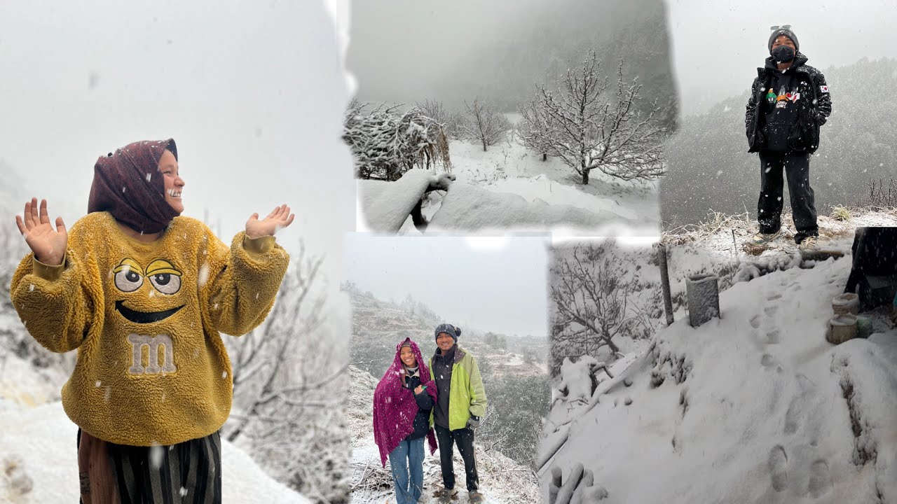 Aakhir Intezaar Khatam Huwa 🌨️||Jis ka Intejar Tha Aakhir Kar snowfall  Padhi Gaya🌨️//  enjoy famil