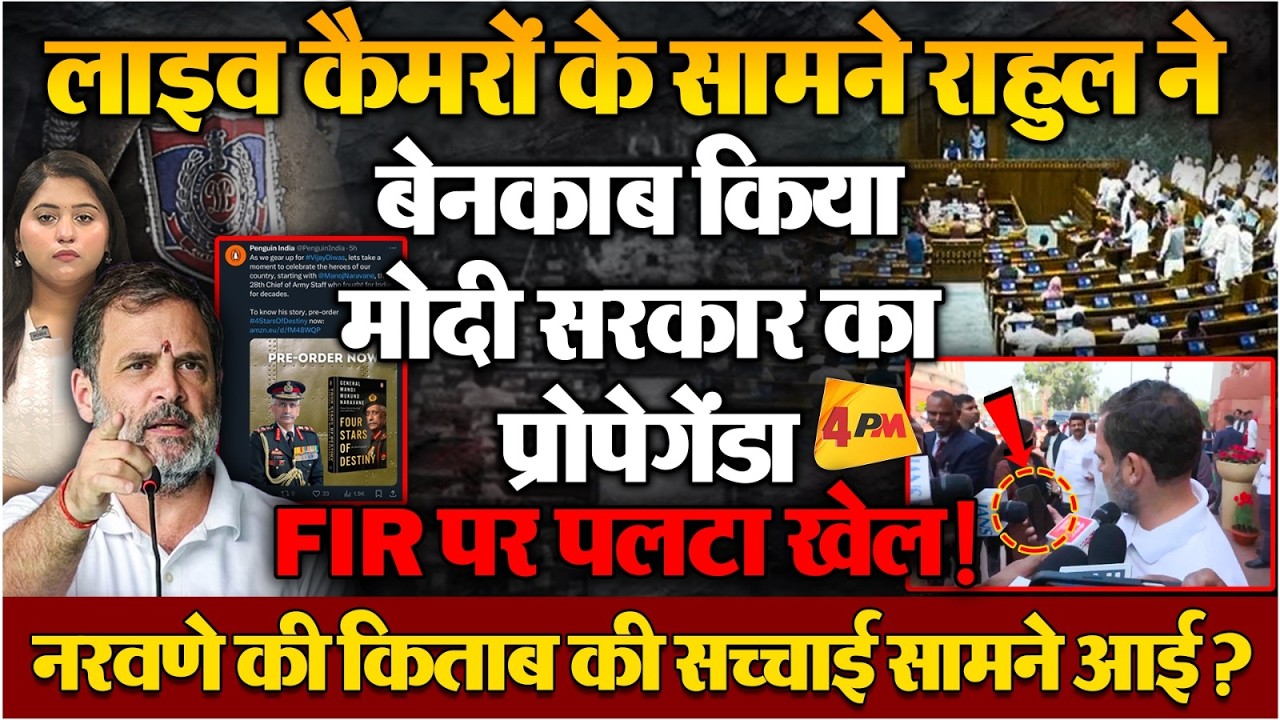 राहुल गांधी ने हजारों लाइव कैमरों के सामने नरवणे की किताब की बताई सच्चाई, मचा हंगामा