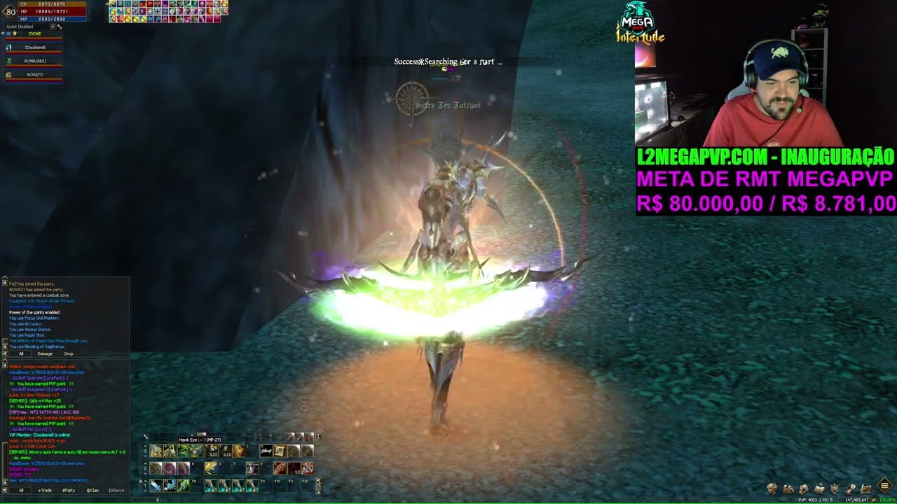 JUNÇÃO CHEGANDO! LINEAGE 2 MEGAPVP - DEU RUIM NOS BOSS :((
