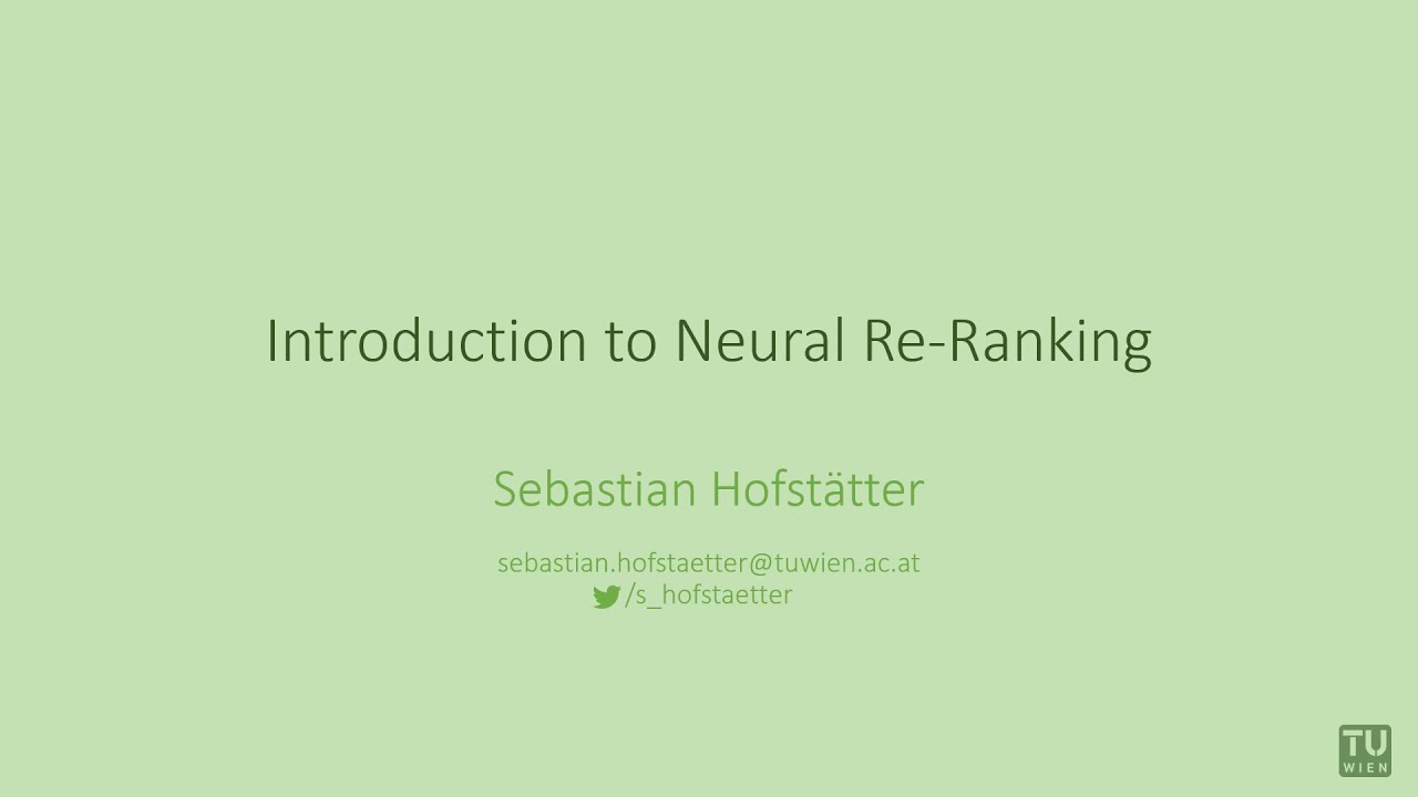 Introduction to Neural Re-Ranking