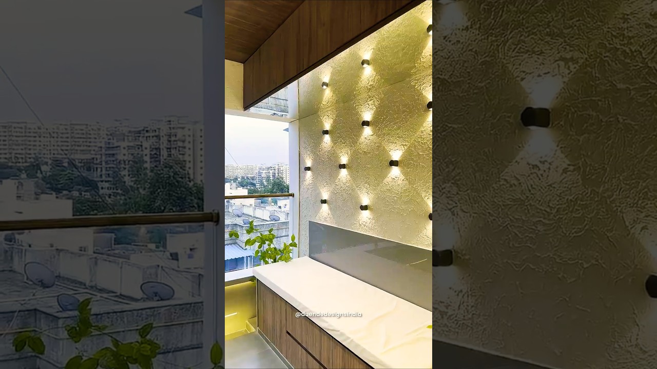 Modern Luxury Balcony Transformation✨#fypシ #pune  #LuxuryBalcony #BalconyDesign #ModernHome #design