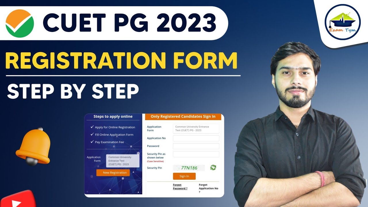 CUET PG REGISTARTION || STEP BY STEP || EXAMTYM