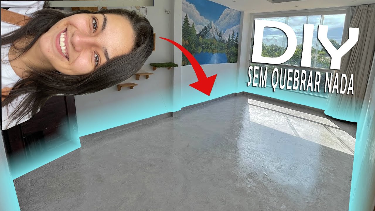 COMO FAZER CIMENTO QUEIMANDO PISO SOBRE PISO SEM QUEBRAR, RÁPIDO E BARATO DIY