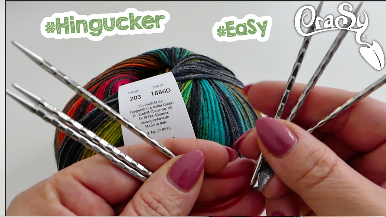 Stulpe Harlekin mit eaSy Daumenkeil stricken