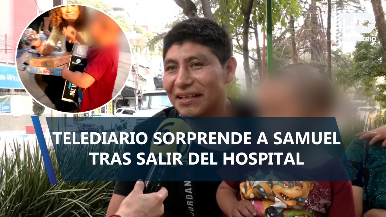 Samuel vuelve a sonre&iacute;r: Telediario lo sorprende con regalos tras salir del hospital