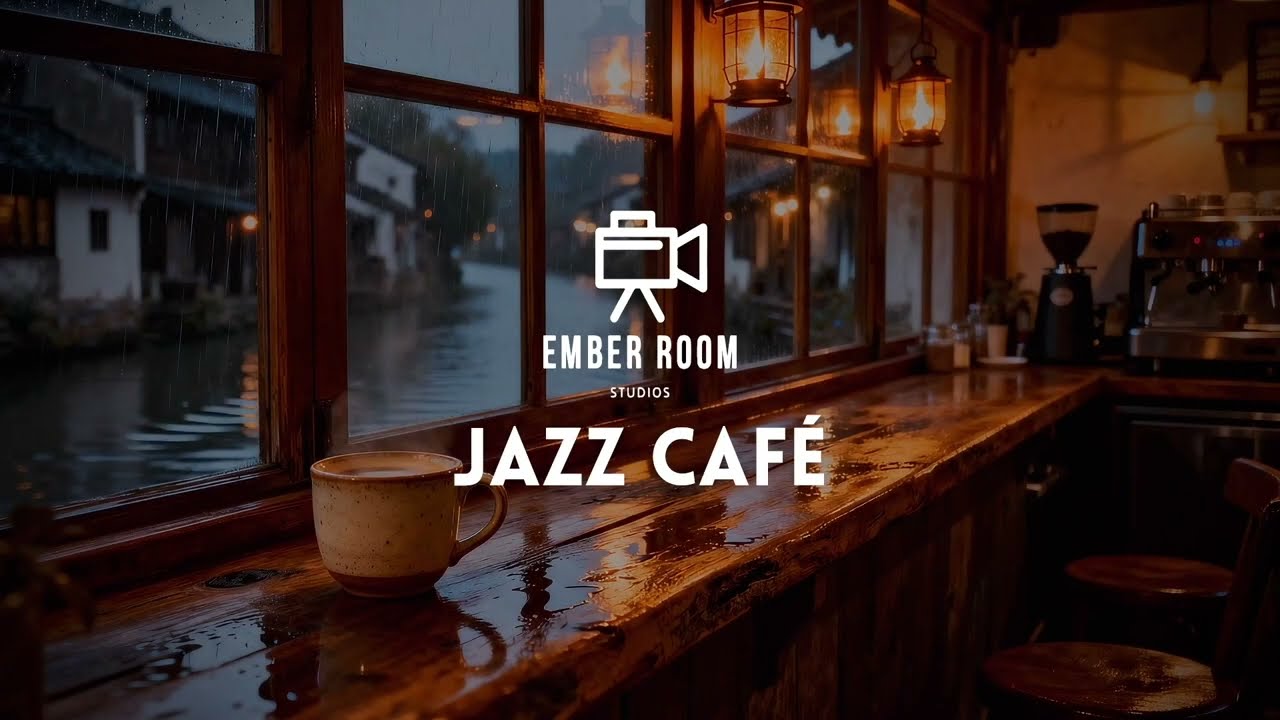 🎹 Jazz Café Ambience | Cozy Rainy Coffee Shop with Piano Jazz | 4 Hours