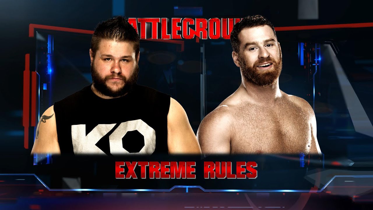 WWE 2K16 PC - Kevin Owens vs Sami Zayn BATTLEGROUND - Extreme Rules Match