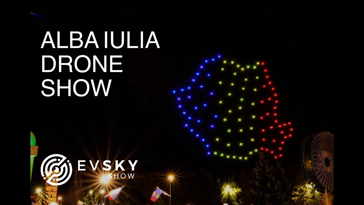 Spectacol cu 100 de drone  | ALBA IULIA 1 Decembrie 2021 🇷🇴 | EVSKY SHOW