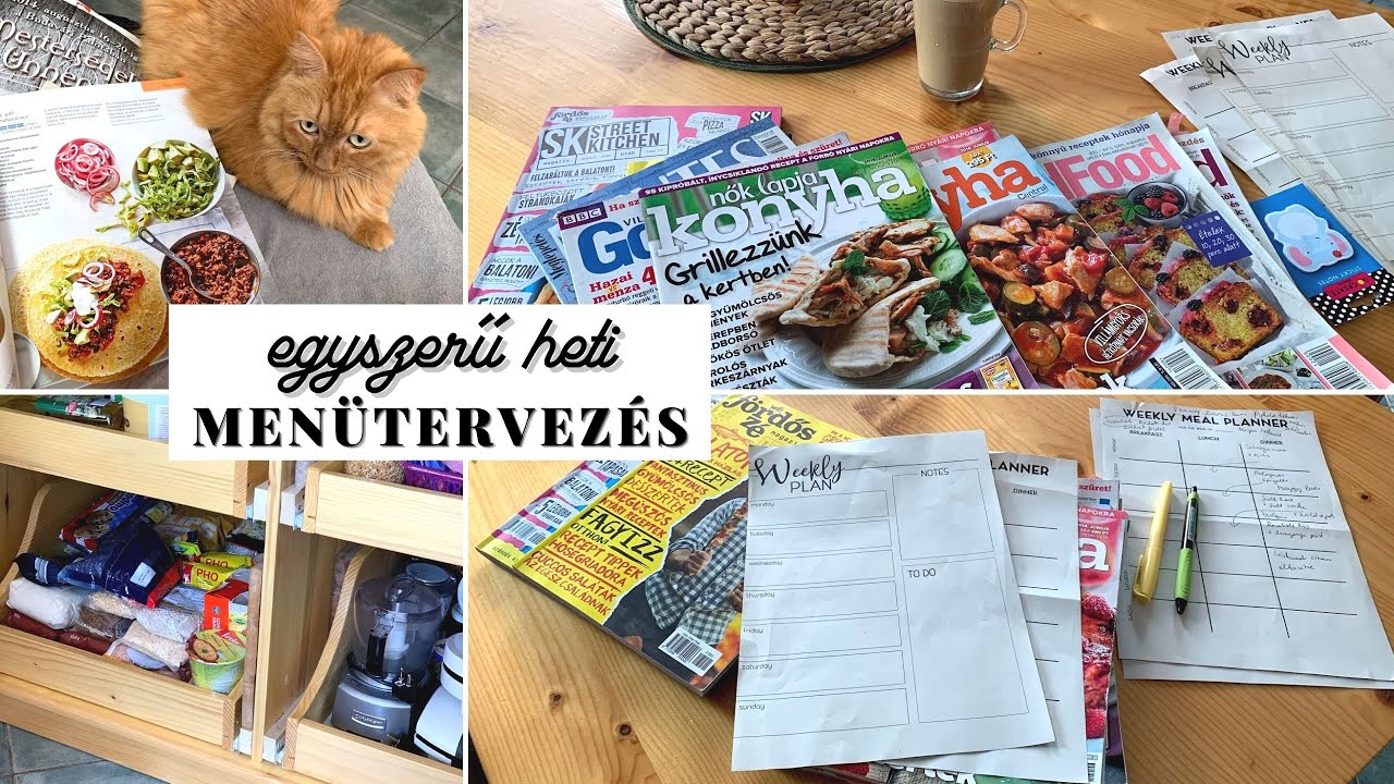 Így tervezem a heti menüt ✏️📒 + mi van a hűtőmben és 