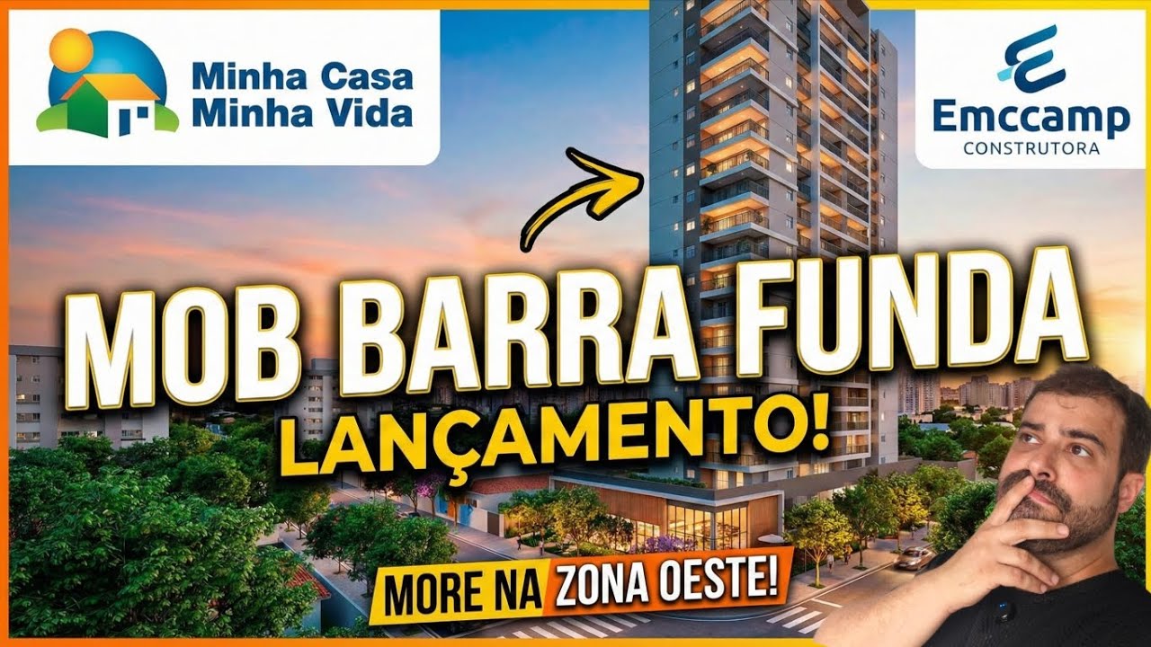 MOB Barra Funda - Emccamp | Minha Casa Minha Vida na Zona Oeste (Lançamento!)