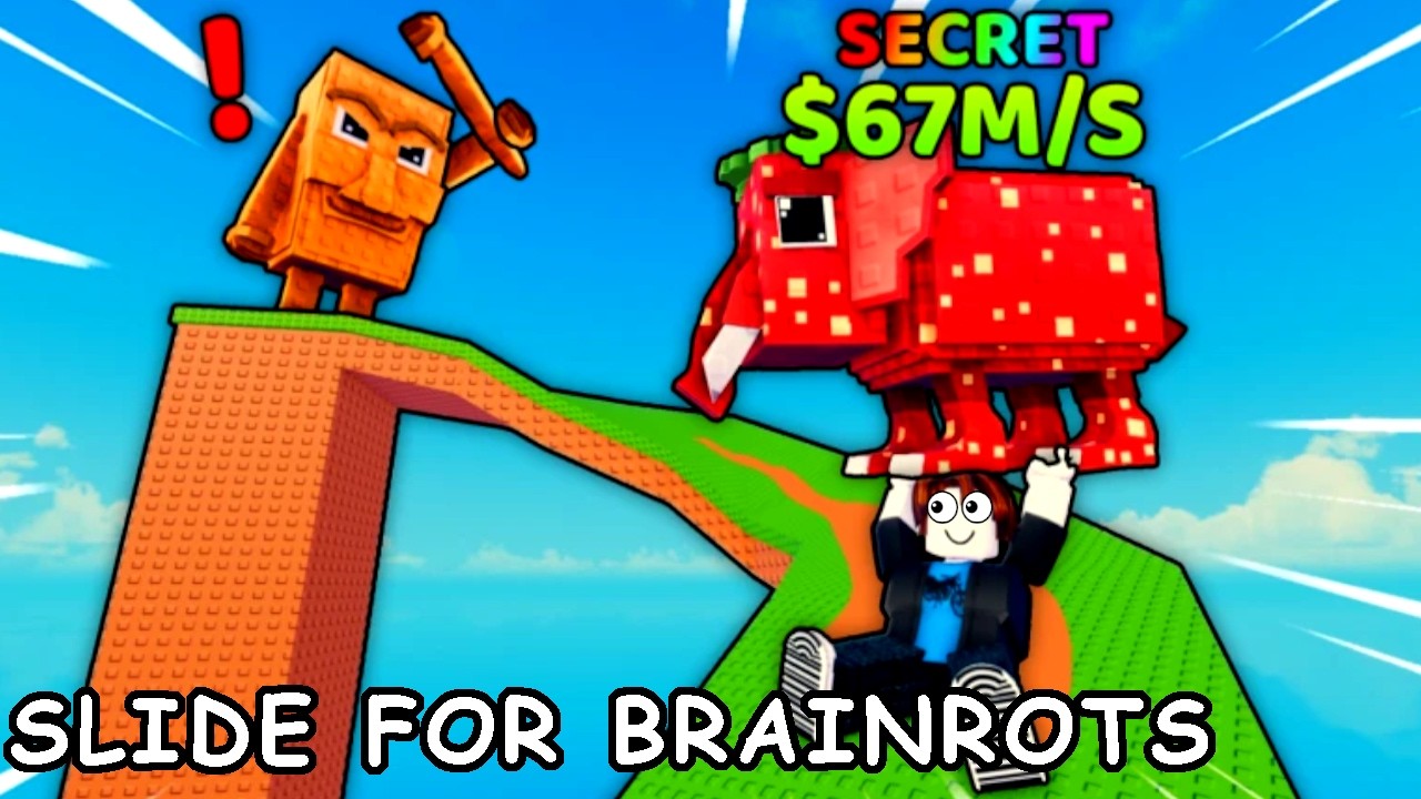 Roblox Slide For Brainrots but i got every secret....