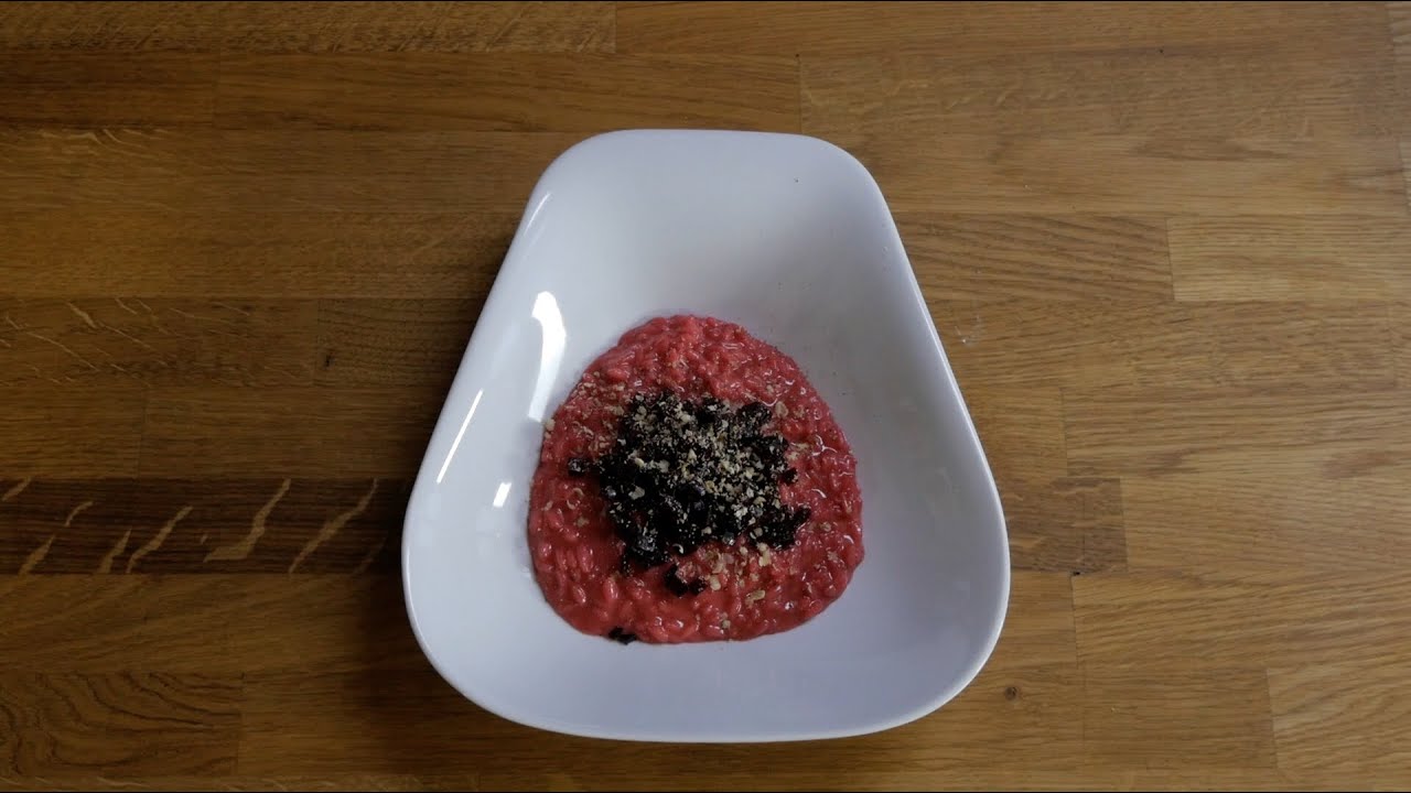 Risotto &agrave; la betterave rouge et &agrave; la boule de Belp