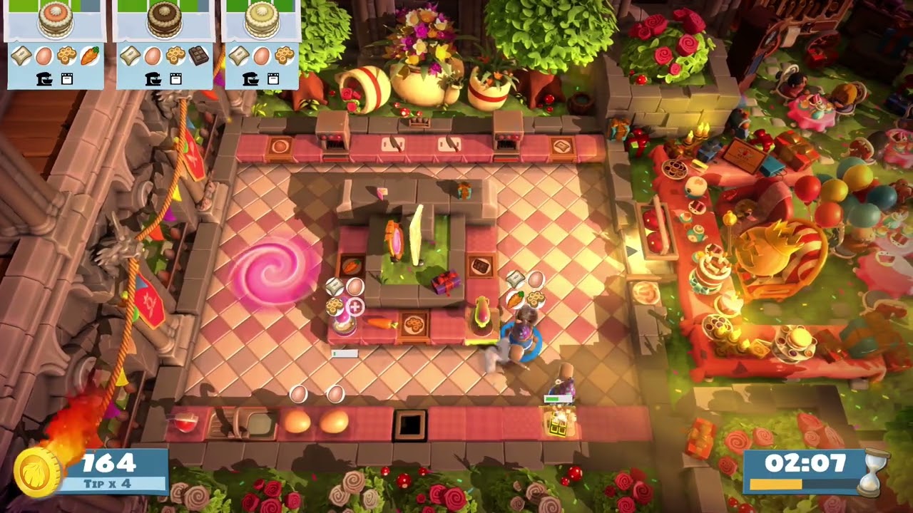 Overcooked! All You Can Eat - Birthday Party 1-2 (1 player) Score: 1620