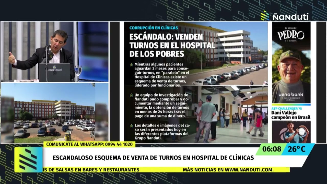 Escandalosa venta de turnos en el hospital de Clínicas