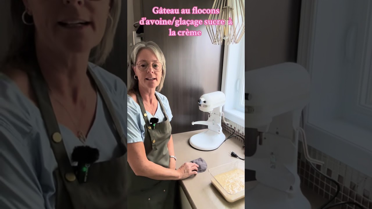 Gâteau flocons d’avoine /glaçage sucré à la crème  