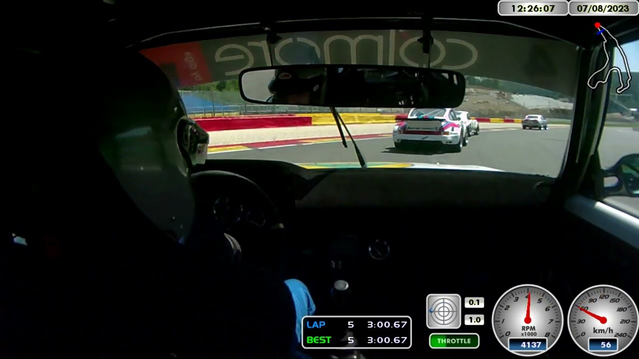 YTCC race 1 spa summer classic 2023 Vienne in de Sunbeam Lotus blauw
