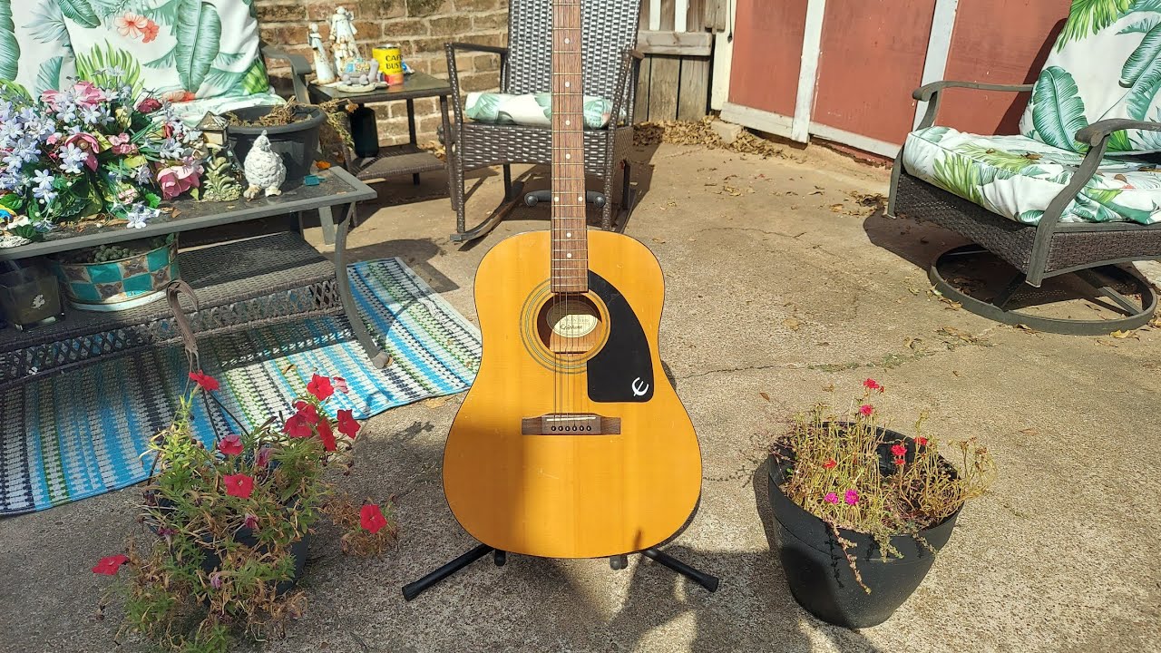 Epiphone  AJ-100 NA  Acoustic Dreadnought Guitar ( REVIEW ) 🎸
