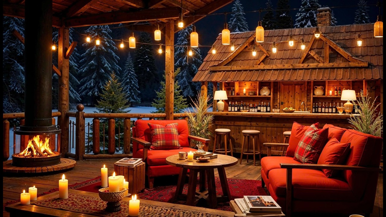Winter Fireplace Jazz Lounge 🔥❄️ | Cozy Study & Work Music