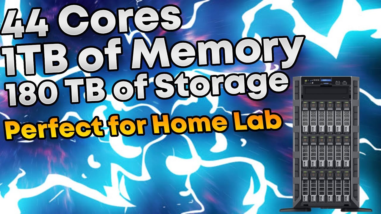 44 Cores 1TB of Memory 180TB of Storage Dell PowerEdge T630 18x 3.5 Hard Drive Bays Home Lab VMware