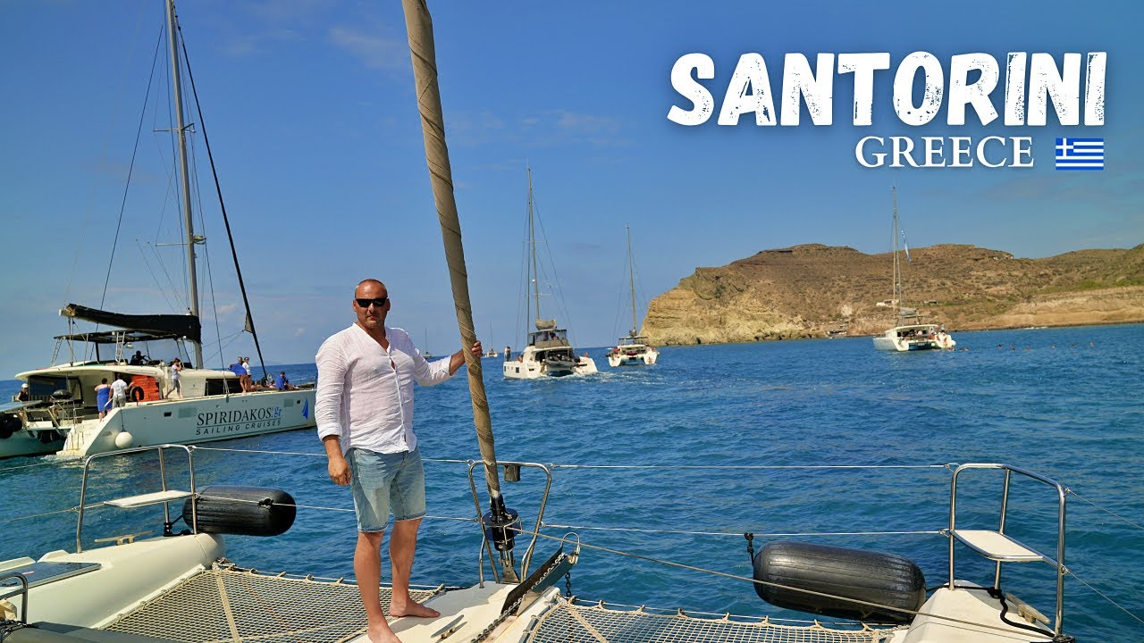 Santorini - Greece 🇬🇷[ Oia, Fira, Kamari, Perissa & Catamaran Cruise ]