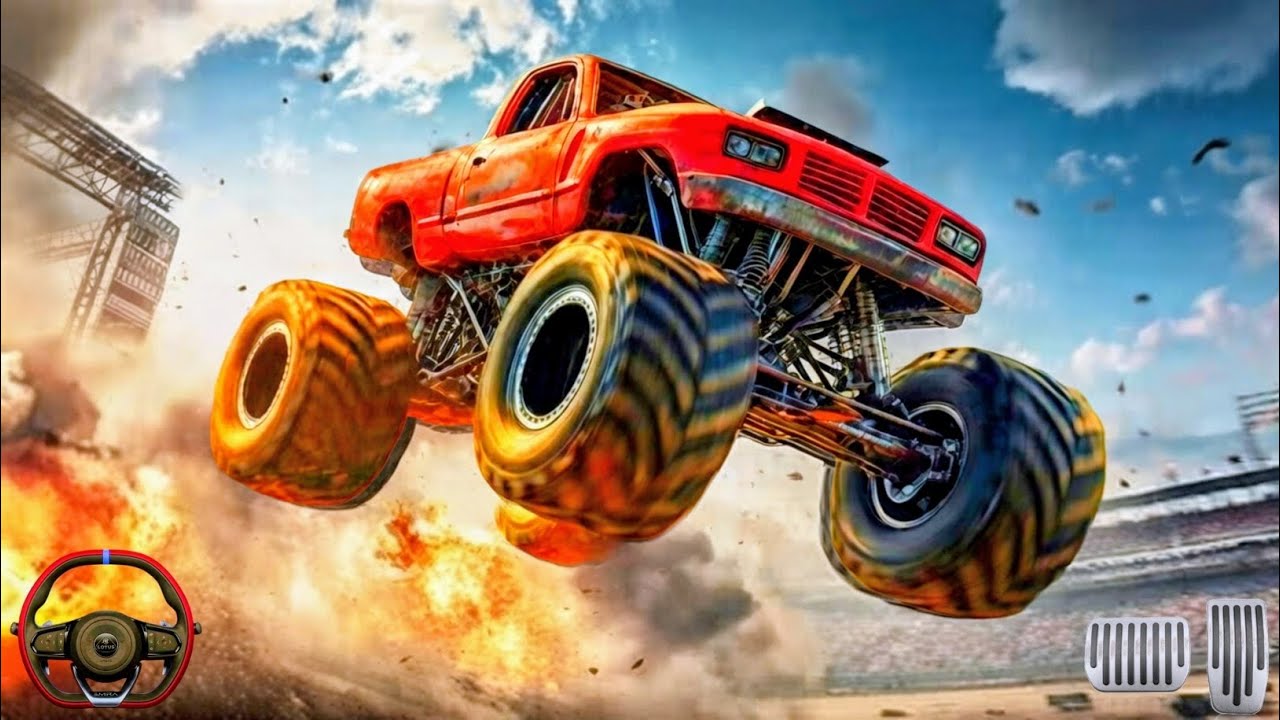 4x4 Monster Truck Wheel Truck kil all Enemy | Monster Truck Demolition | Monster truck derby stunt