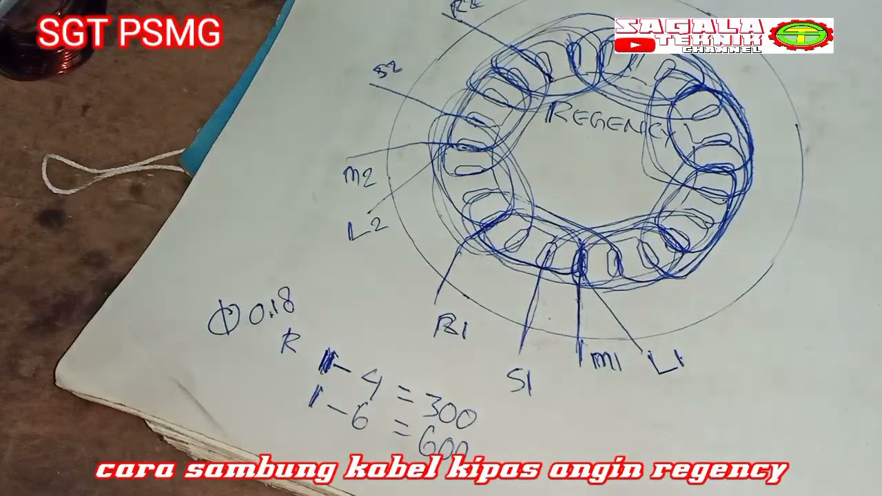cara sambung kabel kipas angin regency