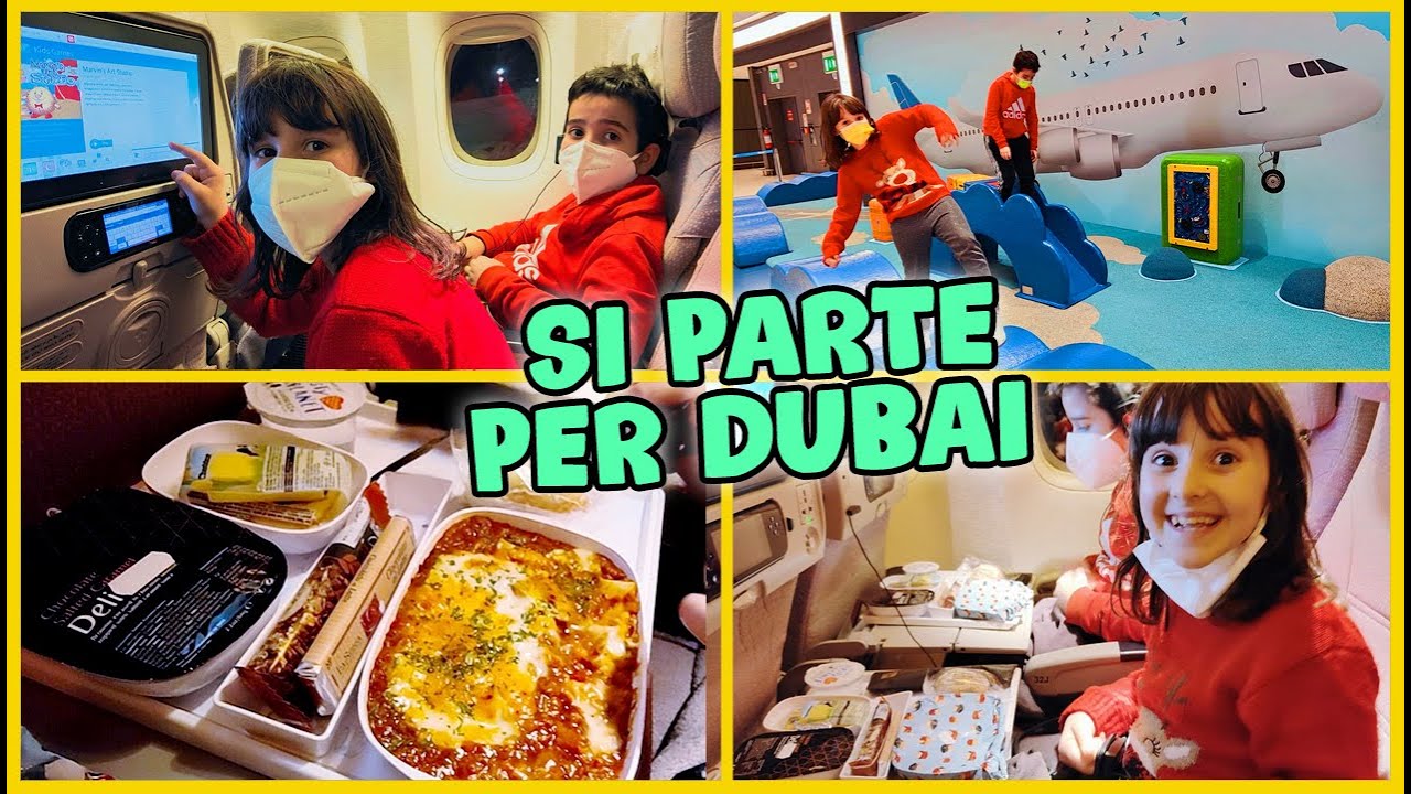 Andiamo a Dubai 😍 Cena in aereo e arrivo in hotel! (Giorno 1)