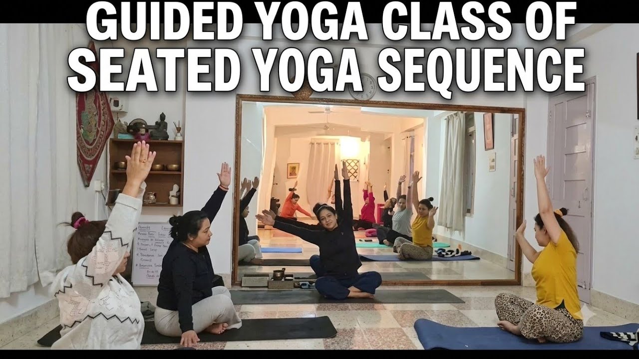 BEGINNERS LEVELS SEATED YOGA PRACTICE .
