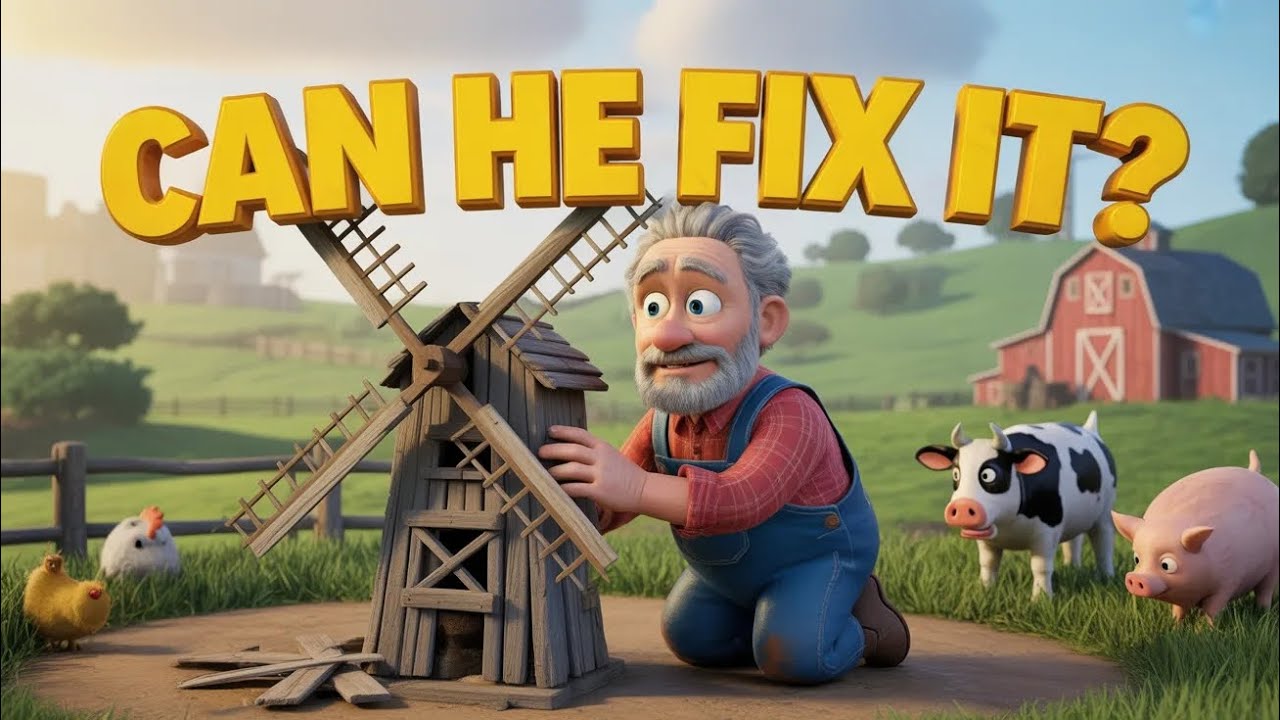 Old MacDonald’s Windmill Broke! 🌾😲 | Kids Farm Story & Soft Song