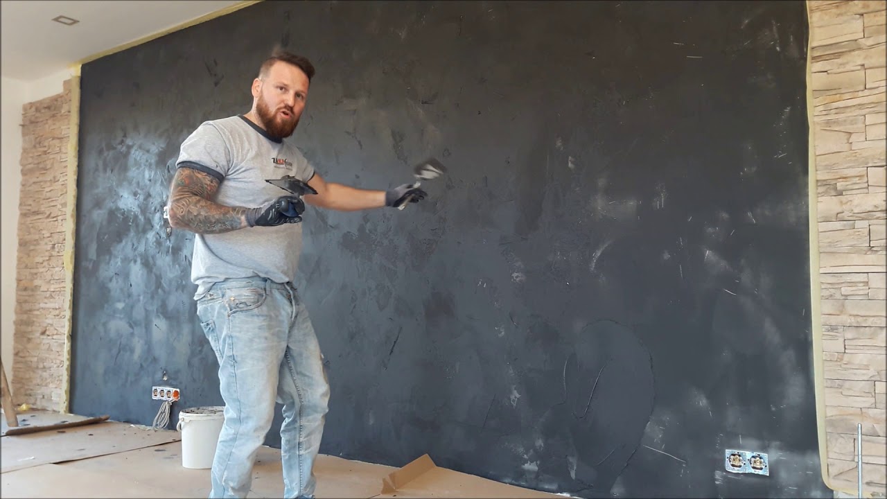 ZA-KA betonová a antracitová dekorační omítka