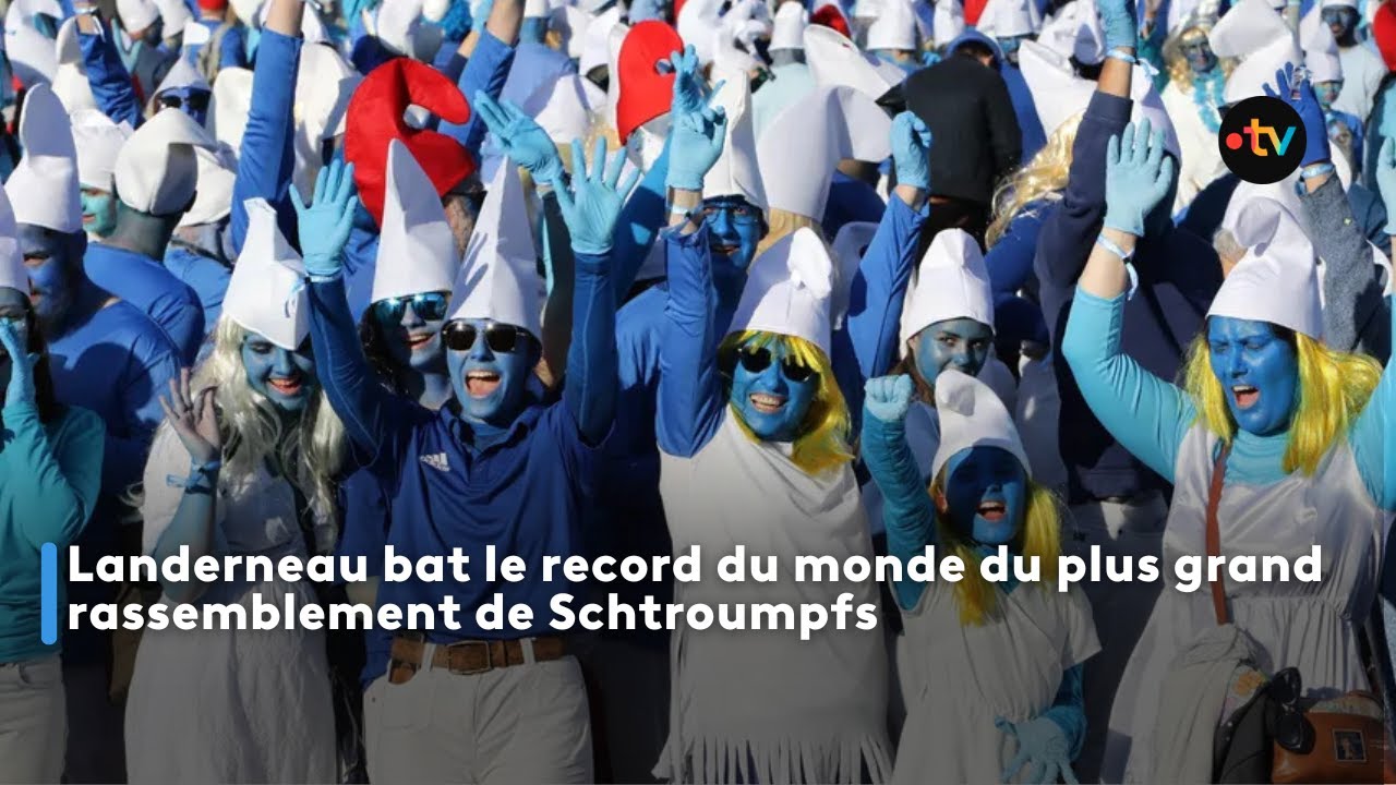 Cette petite commune bat le record du monde du plus grand rassemblement de Schtroumpfs