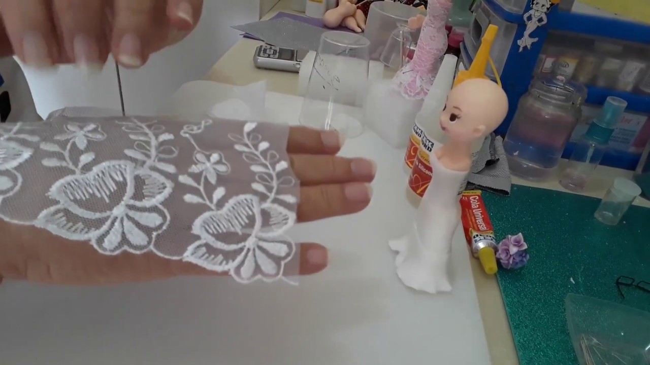 vestido de noiva tipo sereia em biscuit forrado com renda - vi biscuit - parte 1