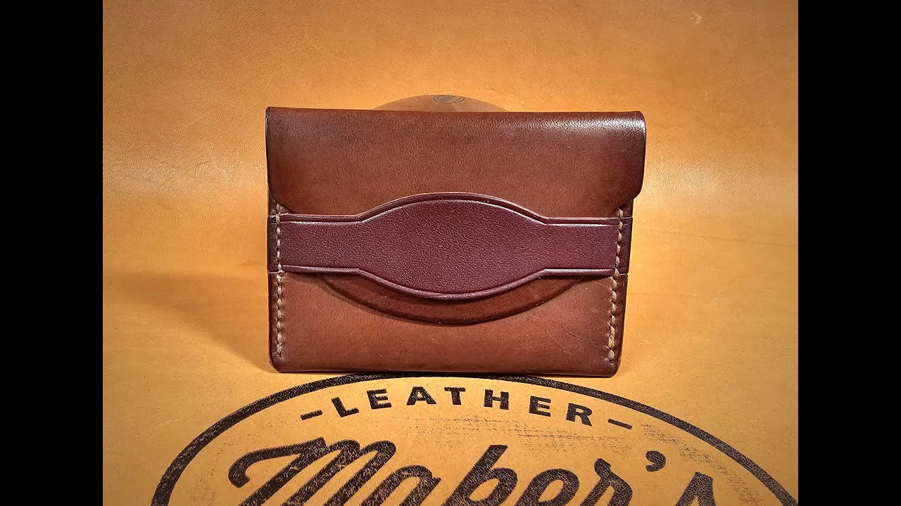 Making a simple Card Envelope wallet of leather