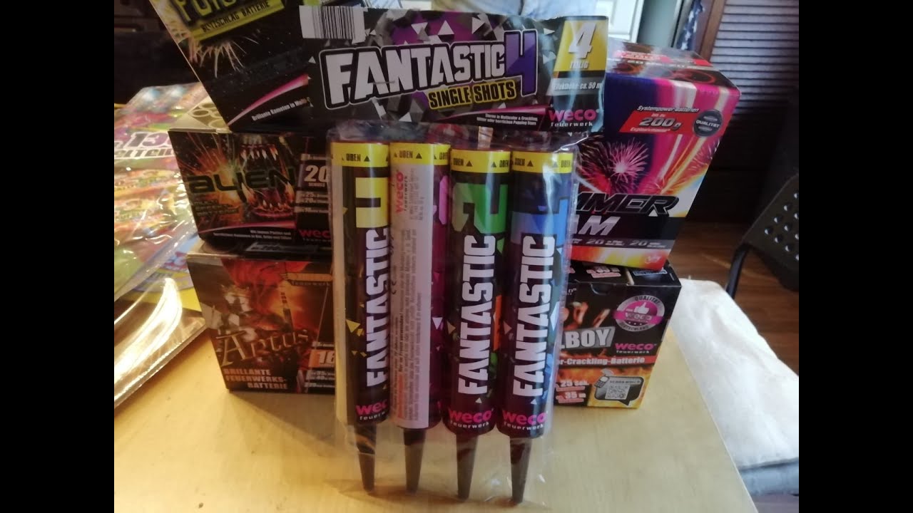 Weco Fantastic Four | Feuerwerkstest Silvester 2019/20 | PyroBrille