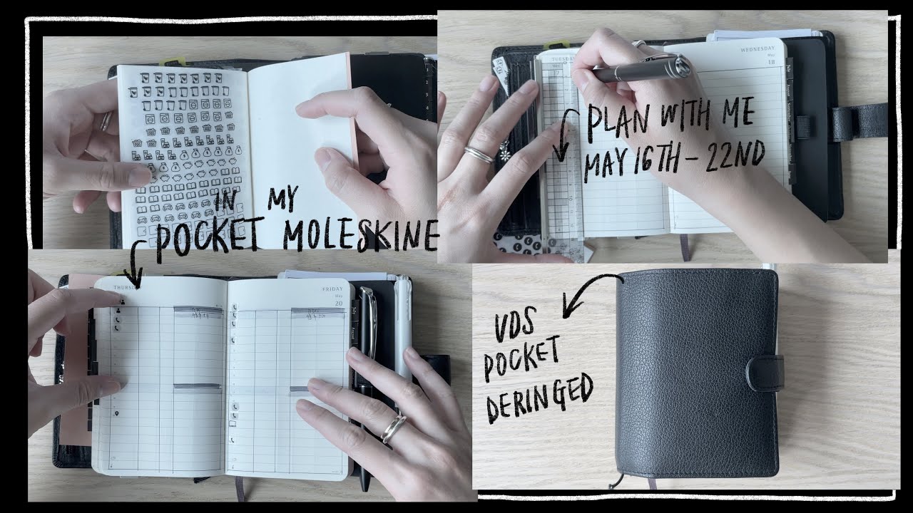 PWM for May 16th - 22nd in my Daily Pocket Moleskine | VDS Junior (Pocket) Planner Cover | 포켓 몰스킨