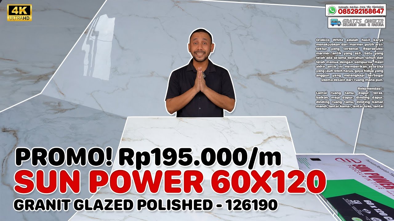 GRANIT 60X120 TERBARU❗SUN POWER MARMER, Rp195.000/M - KW 1 - GLAZE POLISH, PEKAHAN EMASNYA MENYALA 🔥